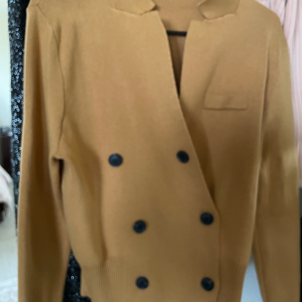 SHEIN Camel Double-Breasted Blazer